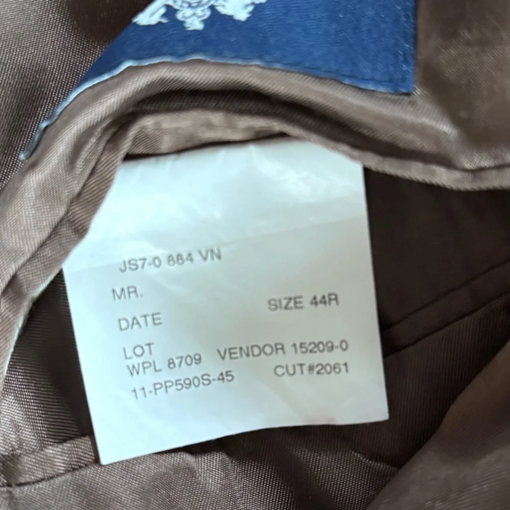 Stafford Classic Gray/Brown Men's Suit Jacket 44R Pants 36/32